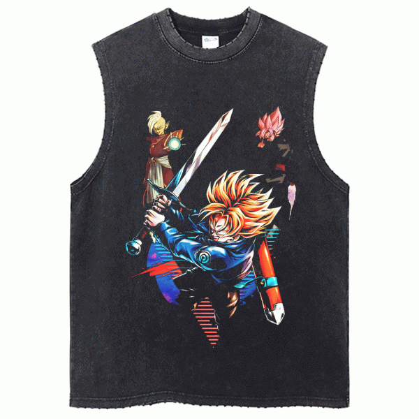 Dragon Ball Workout Tank Top Trunks Goku Zamasu Gym Shirt