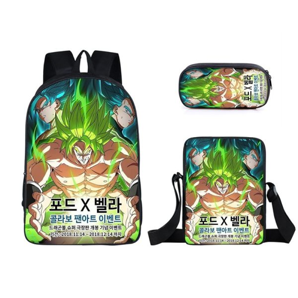 Dragon Ball Rucksack Broly Schulranzen 3 in 1