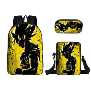 Dragon Ball Z Rucksack Goku SSJ Schulranzen 3 in 1