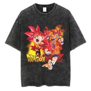 Dragon Ball Oversize Shirt Goku Super Saiyan God Gym Shirt