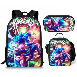 Dragon Ball Rucksack Goku Broly Vegeta Schulranzen 3 in 1