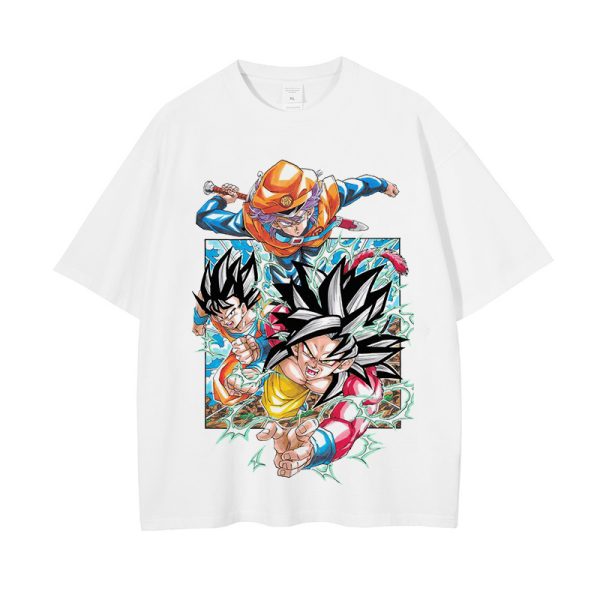 Weiß Shirt Goku SSJ4 Gym Shirt Dragon Ball Oversize Shirt