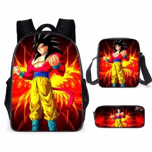 Dragon Ball Z Rucksack Goku SSJ4 Schulranzen 3 en 1