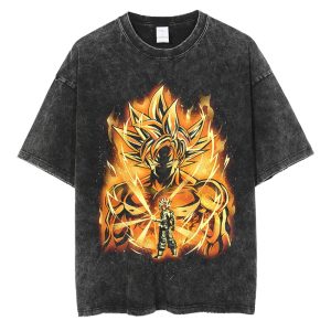 Dragon Ball Super Shirt Gold Son Goku Oversize Shirt