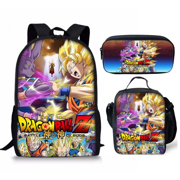 Dragon Ball Z Rucksack Goku vs Beerus Schulranzen 3 en 1