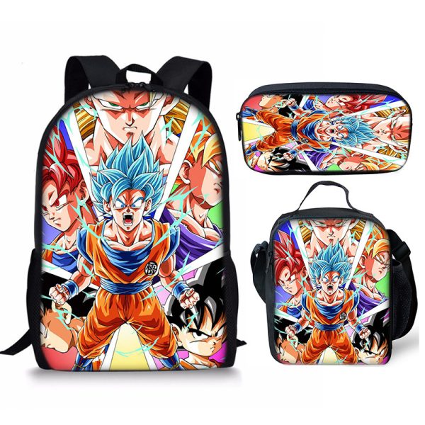 Dragon Ball Z Rucksack Goku All Form Schulranzen 3 en 1