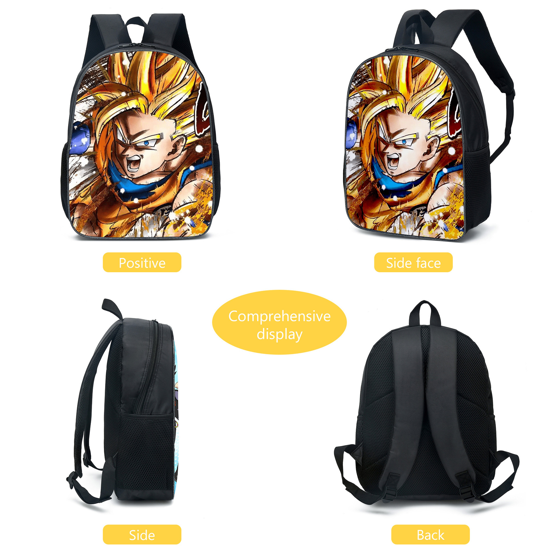 Dragon Ball Rucksack Goku Und Vegeta Schulranzen 3 in 1