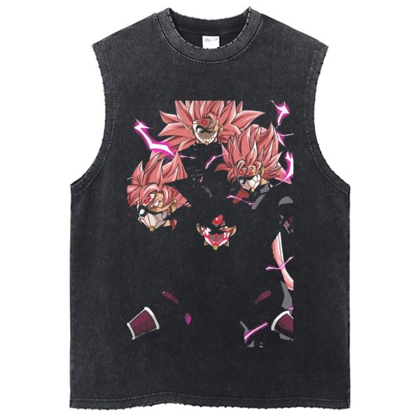 Dragon Ball Workout Tank Top Goku Rosa Gym Shirt