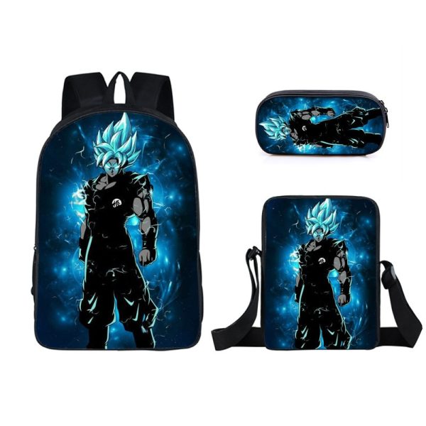 Dragon Ball Z Rucksack Blau Goku Schulranzen 3 in 1