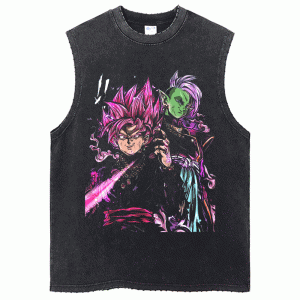 Dragon Ball Workout Tank Top Black Goku Zamasu Gym Shirt