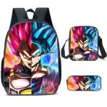 Dragon Ball Rucksack Blau Goku Vegeta God 3 en 1 Schulranzen