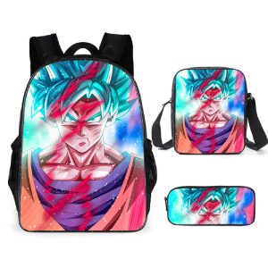 Dragon Ball Rucksack Blau Gogeta 3 en 1 Schulranzen