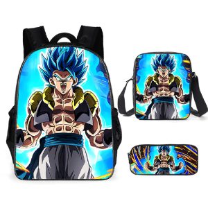 Dragon Ball Z Rucksack Blau Gogeta 3 en 1 Schulranzen