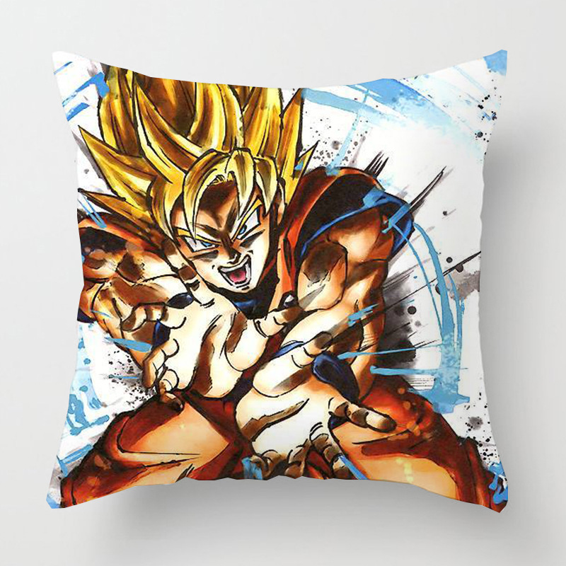 Coussin Dragon Ball Housse de coussin Son Goku SSJ