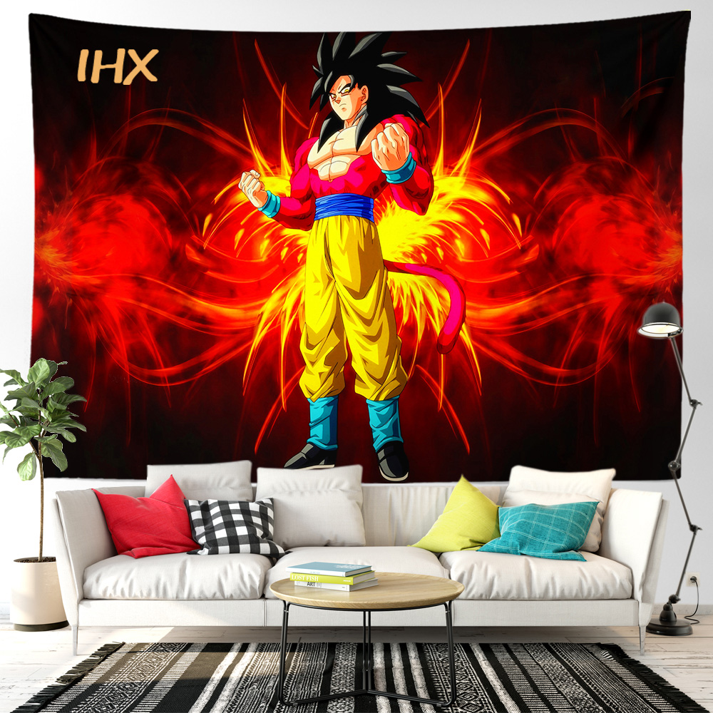 Tapisserie Dragon Ball Decoration Murale Goku SSJ4