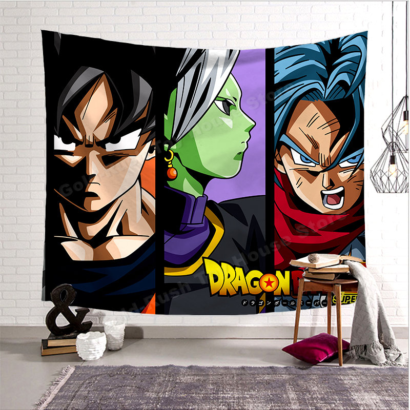 Tapisserie Dragon Ball Decoration Murale Goku VS Zamasu