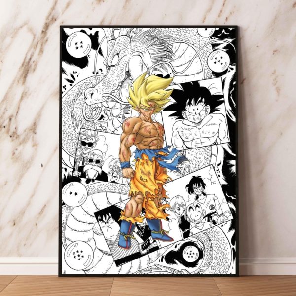 Dragon Ball Poster Son Goku SSJ Leinwandbilder