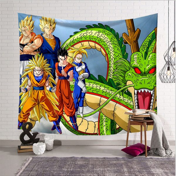 Dragon Ball Wandteppich Gohan SSJ Und Shenron Wanddeko