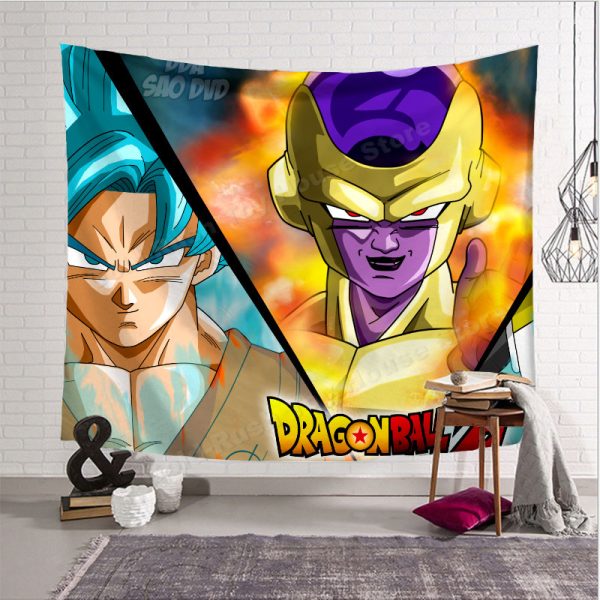 Dragon Ball Wandteppich Golden Freezer Und Goku Wanddeko