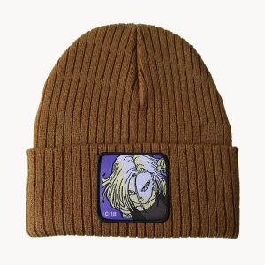 Dragon Ball Mütze C 18 Braun Beanie