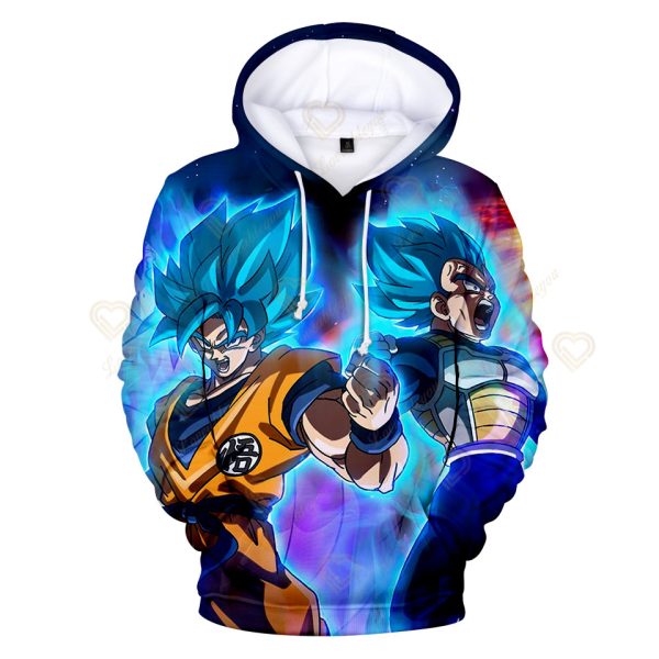 Dragon Ball Z Hoodie Vegeta Goku SSB Kapuzenpullover