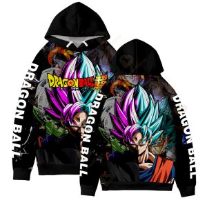 Dragon Ball Z Kapuzenpullover Black Goku Und SSB Hoodie