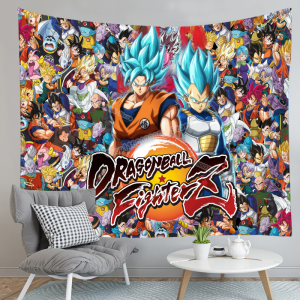 Dragon Ball Z Wandteppich Son Goku Vegeta Wanddeko