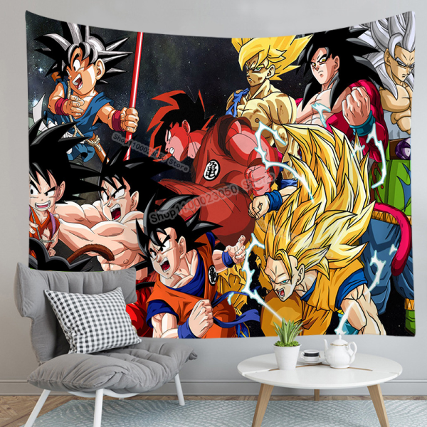 Dragon Ball Z Wandteppich Goku Alle Form Wanddeko