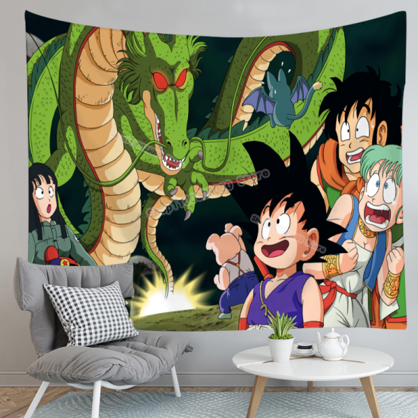 Dragon Ball Z Wandteppich Goku Shenron Wanddeko