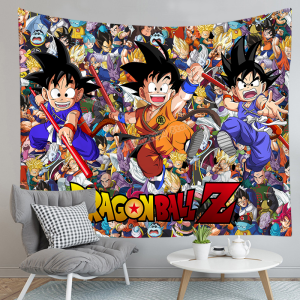 Dragon Ball Z Wandteppich Goku Goten Kinder Wanddeko