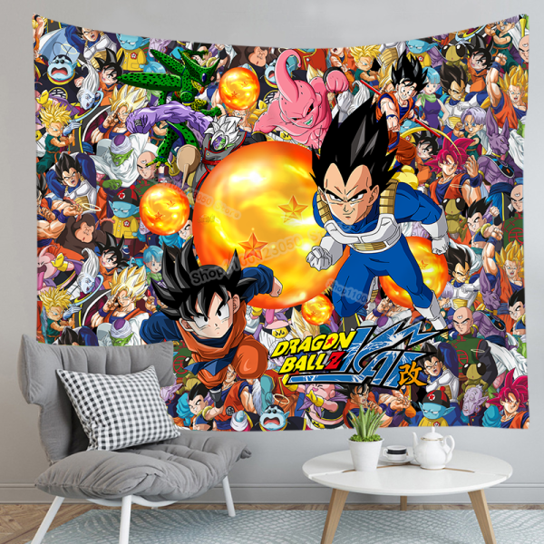 Dragon Ball Z Wandteppich Vegeta Goku Wanddeko