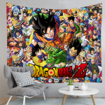 Dragon Ball Z Wandteppich Vegeta Shenron Goku Wanddeko