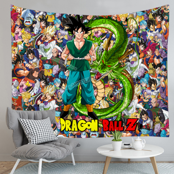 Dragon Ball Z Wandteppich Shenron Goku Wanddeko