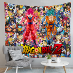 Dragon Ball Z Wandteppich Goku SSB SSG Wanddeko