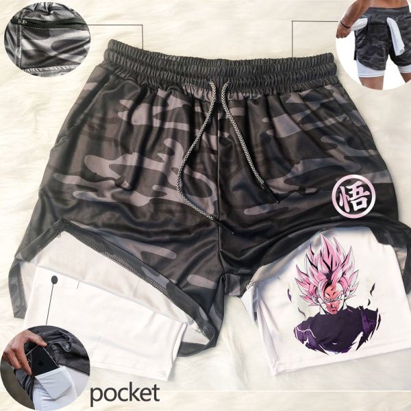 Dragon Ball Sportshorts Black Goku Grau Sporthosen