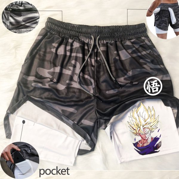 Dragon Ball Sportshorts Goku SSJ Grau Sporthosen