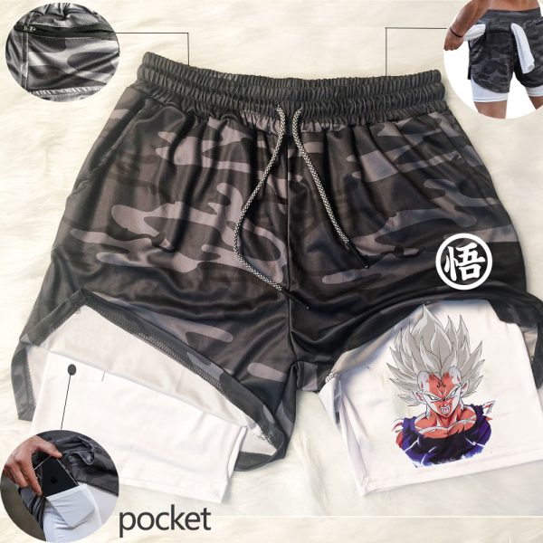 Dragon Ball Sportshorts Vegeta SSJ Grau Sporthosen