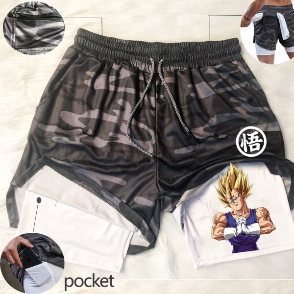 Dragon Ball Sportshorts Vegeta Grau Sporthosen